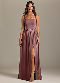 Azazie Calianna Bridesmaid Dresses Vintage Mauve A-Line Off the Shoulder Stretch Satin Convertible Dress image9