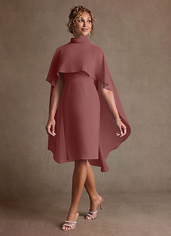 Azazie Irna Suknie dla Matki Panny Młodej Kolumna Szyfon Długość do kolan Sukienka image3