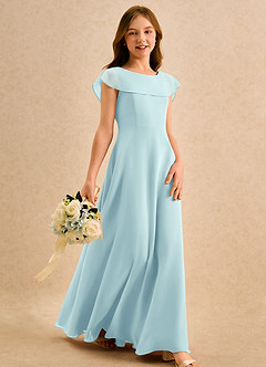 Azazie Kittie Girls Formal Flower Girl Klänningar Klänning A-Line i Chiffong image4