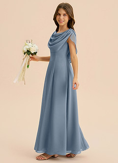 Azazie Lambie Junior Twilight A-Line Pleated Chiffon Dress image4