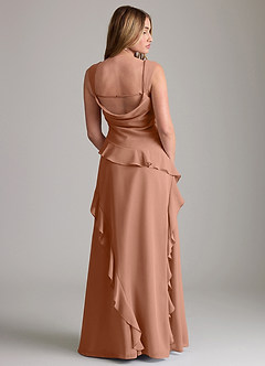 Azazie Sloane Bridesmaid Dresses Bronzer A-Line Sweetheart Neckline Chiffon Dress image2