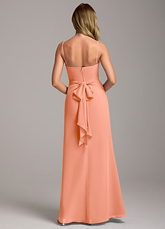 Azazie Tahlia Brautjungfernkleider A-Linie Gürtel/Schärpe Chiffon Kleid Sonnenuntergang image6