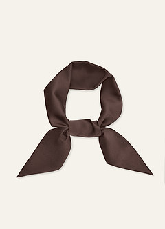 front Bridesmaid Matching Color Skinny Satin Scarf – A Versatile Accent for Wedding Look