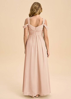 Azazie Lianne Junior English Rose A-Line Off the Shoulder Chiffon Dress image7