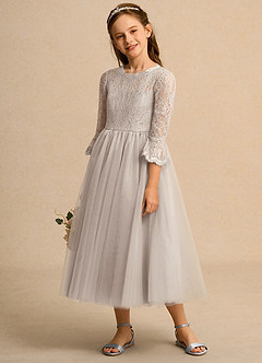 Azazie Lamb Girl vestidos de niña de las flores Vestido de Escarcha de Encaje de Princesa image3