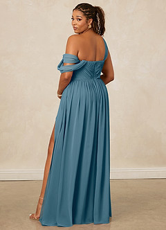 Christian Siriano Bridal for Azazie 1014 Bridesmaid Dresses Bermuda A-Line Off the Shoulder Chiffon Dress image11