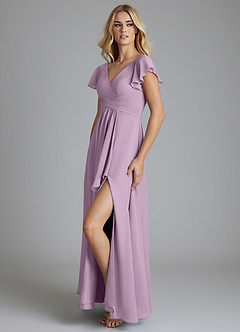 Azazie Omari Bridesmaid Dresses Wisteria A-Line Chiffon Dress image4