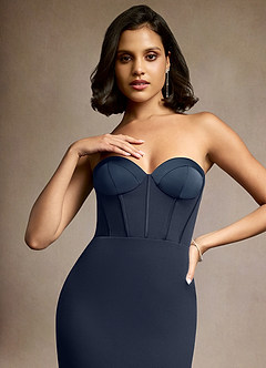 Cassie Navy Corset Maxi Dress image2