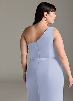Azazie Liza Bridesmaid Dresses Lavender Mermaid One Shoulder Chiffon Dress image11