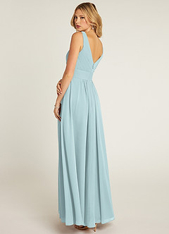Azazie Pierrette Bridesmaid Dresses Mist A-Line Pleated Chiffon Dress image4