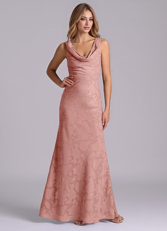 Azazie Rylina Final Sale Rosette Mermaid Floral Burnout Dress image4