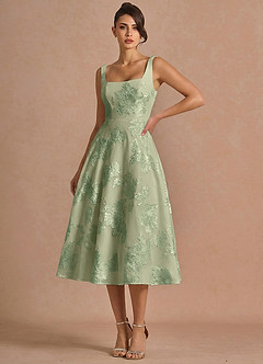 Vestido Verde Claro Midi Brynn image4