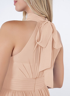 Azazie Iman Bridesmaid Dresses English Rose A-Line A-Line Ruched Chiffon Dress image7