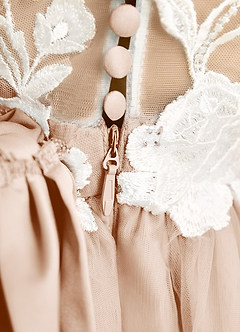 Azazie Sundae Flower Girl Dresses English Rose Ball-Gown Lace Dress image8