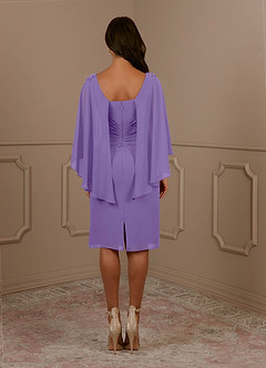 Azazie Mirra Mother of the Bride Dresses Tahiti Sheath Scoop Pleated Chiffon Dress image4