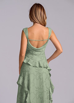 Azazie Sloane Bridesmaid Dresses Agave A-Line Sweetheart Neckline Floral Burnout Dress image7