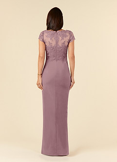 Azazie Carmen Mother of the Bride Dresses Dusty Rose Sheath Lace Dress image4