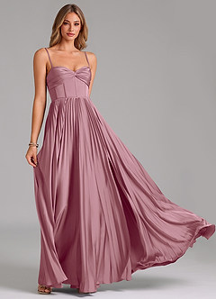 Azazie Tyla Brudtärnklänningar Klänning av A-Linje i Stretch Satin Sweetheart halsringning Vintage Mauve image5
