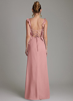 Azazie Jessamine Bridesmaid Dresses Dusty Rose Mermaid Corset Chiffon Dress image7