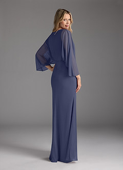 Azazie Ysabella Mother of the Bride Dresses Stormy Mermaid Pleated Mesh Dress image4