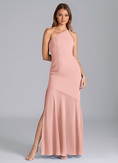 Azazie Tilla Jurken voor bruidsmeisjes Jurk van Chiffon met Zeemeermin One-Shoulder Rozet image3