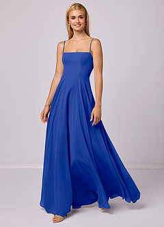 Barbie ♥ Azazie Bridesmaid Dresses Royal Blue A-Line Chiffon Dress image1