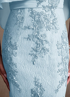 Azazie Amrita Mother of the Bride Dresses Sky Blue Mermaid Lace Chiffon Dress image7