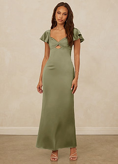 Christian Siriano Bridal for Azazie 1005 Kleider zum Anprobieren zu Hause Etui Herzausschnitt Stretch-Satin Kleid Zedernrose image4