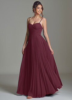 Azazie Catie Bridesmaid Dresses Cabernet A-Line Sweetheart Neckline Chiffon Dress image5
