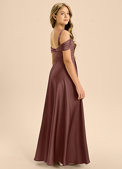 Azazie Rowena Junior Klänning av A-Line i Stretch Satin Rosett image2