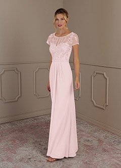 Azazie Silvia Mother of the Bride Dresses A-Line Lace Chiffon Floor-Length Dress image3