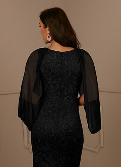 Azazie Mya Mother of the Bride Dresses Black Sheath Scoop lace Lace Dress image5