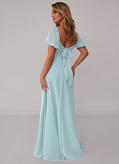 Barbie ♥ Azazie Bridesmaid Dresses Mist A-Line Pleated Chiffon Dress image2