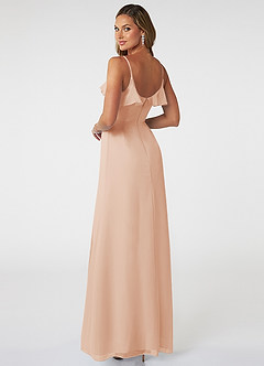 Azazie Natalia Bridesmaid Dresses English Rose A-Line Chiffon Dress image4