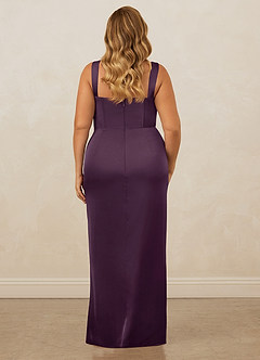 Christian Siriano Bridal for Azazie 1017 Bridesmaid Dresses Plum Sheath Sweetheart Neckline Stretch Satin Dress image11