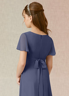 Azazie Induh Junior Stormy A-Line Ruched Chiffon Dress image5