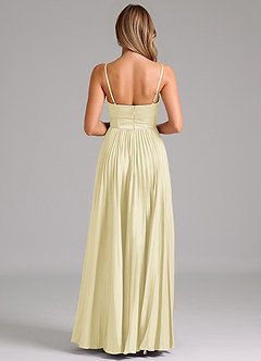 Azazie Akiko Bridesmaid Dresses Lemon Sorbet A-Line Sweetheart Neckline Stretch Satin Dress image2