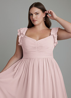 Azazie Anaya Bridesmaid Dresses Blushing Pink A-Line Sweetheart Neckline Chiffon Dress image14