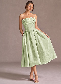Midi jurk Beatrice Licht Groen image4