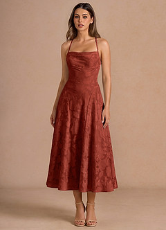 Irelia Terracotta Midi Dress image5