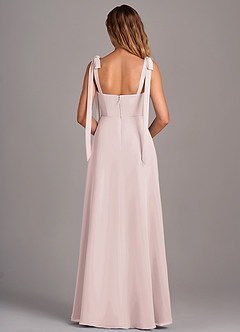 Azazie Debra Bridesmaid Dresses Blushing Pink A-Line with Pockets Chiffon Convertible Dress image3