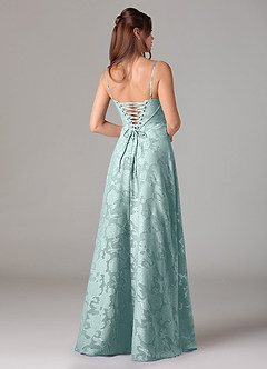 Azazie Valentine Bridesmaid Dresses Mist A-Line Sweetheart Neckline Floral Burnout Dress image5