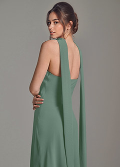 Azazie Ilana Suknie dla druhen Linia A Bez ramiączek Szyfon Do ziemi Sukienka image6