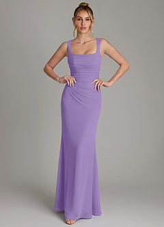 Azazie Agustina Bridesmaid Dresses Tahiti Mermaid Corset Chiffon Dress image3
