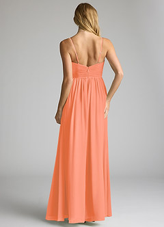 Azazie Alia Bridesmaid Dresses Sunset A-Line Pleated Chiffon Dress image5