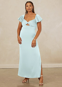 Christian Siriano Bridal for Azazie 1005 Brautjungfernkleider Etui Herzausschnitt Stretch-Satin Kleid Seegrün image9