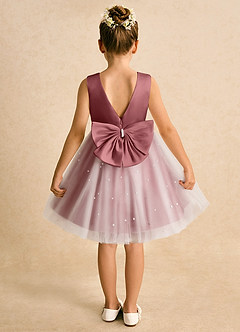 Azazie Esme Robe Demoiselle D'honneur Fillette Robe Princesse en Tulle Arc Améthyste image8