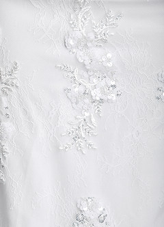 Azazie Harlow At-home Try On Dresses Diamond White Mermaid Lace Dress image3