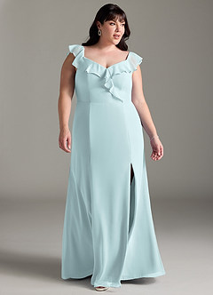 Azazie Sophie Bridesmaid Dresses Mist A-Line Off the Shoulder Chiffon Convertible Dress image9