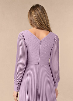 Azazie Zina Mother of the Bride Dresses Wisteria A-Line Pleated Chiffon Dress image6